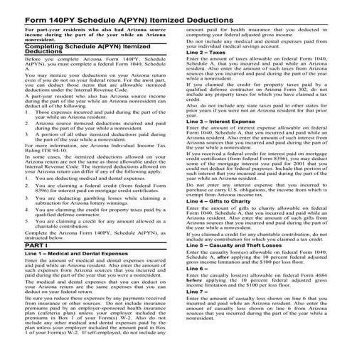 azdor.gov Forms 140PYschAPYNi