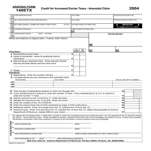 azdor.gov Forms 140ETX_fillable