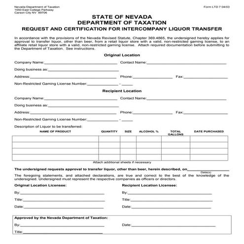 Nv state business license certificate | PDF