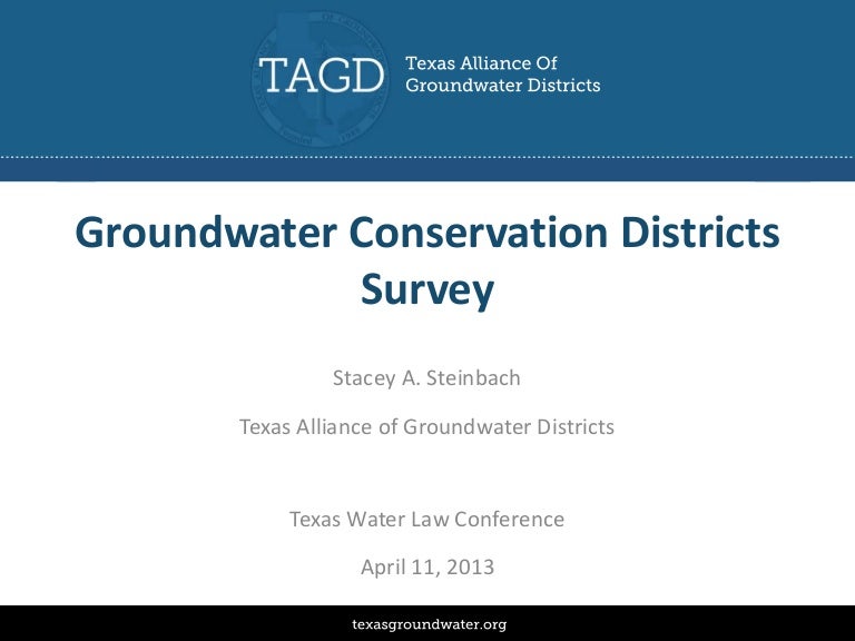 Groundwater Conservation Districts Survey