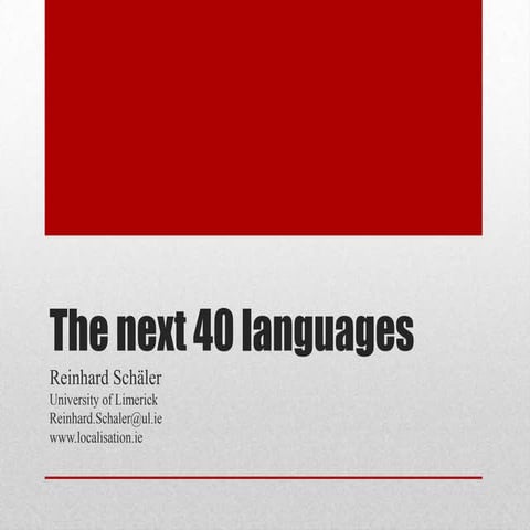 The next 40 Languages