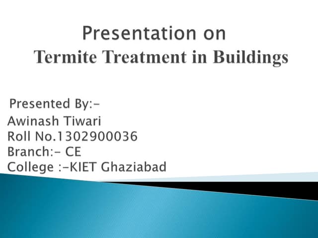 Termite Proofing Materials Pptx