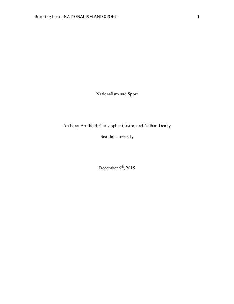 Nationalism And Sport