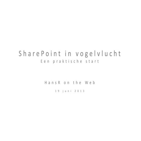 SharePoint mini training (korte en praktische introductie)