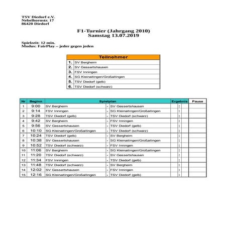 TSV Diedorf - F1-Turnier - 13.07.2019