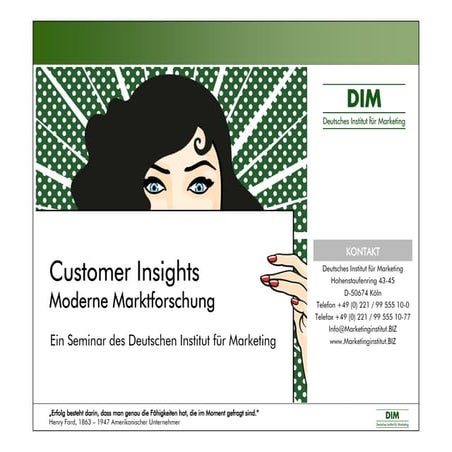Seminar Customer Insights - Marktforschung