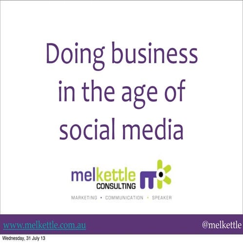 Doing business in the age of social media