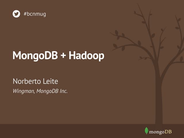 Barcelona MUG MongoDB + Hadoop Presentation
