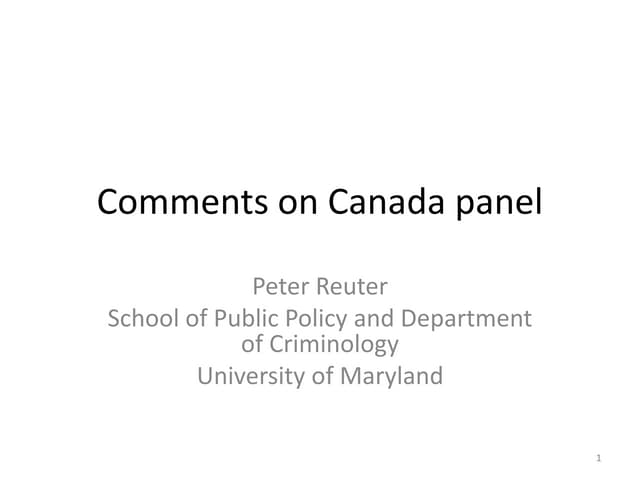 Cannabis Science & Policy Summit - Day 2 - Reuter