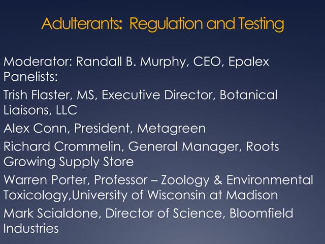 Cannabis Science & Policy Summit - Day 2 - Flaster