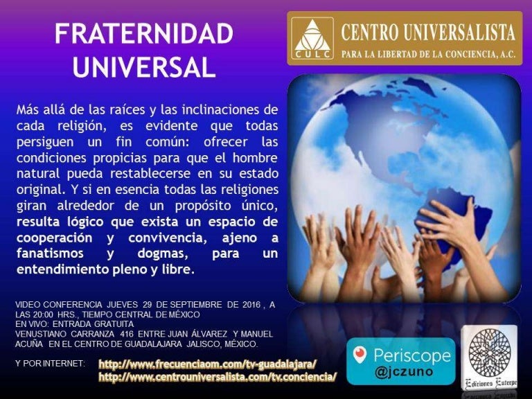 131. fraternidad universal. pgr.2016