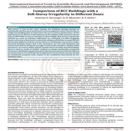 Seismic Behavior of Multi-Storey Building With Soft Storey Considering ...