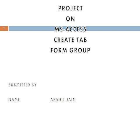 MS Access Create Tab & Form Group
