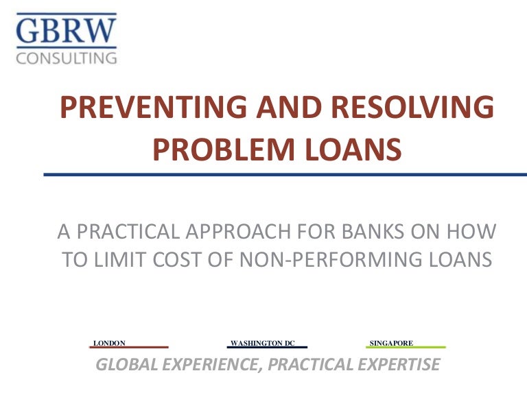 Preventing and resolving problem loans in bank portfolios