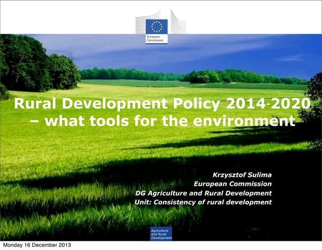 Update on rural development plans to date 2014 2020 environment-15_oct 2013