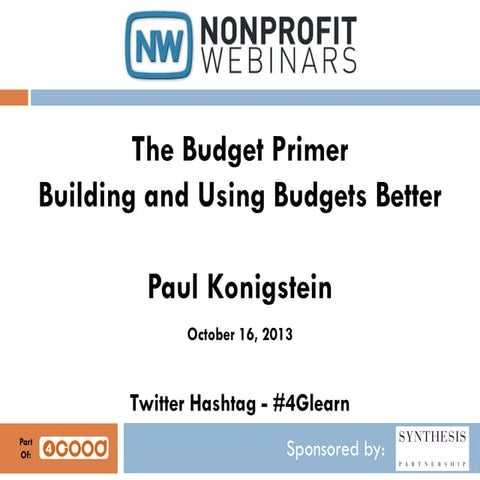The Budget Primer: Building and Using Budgets Better