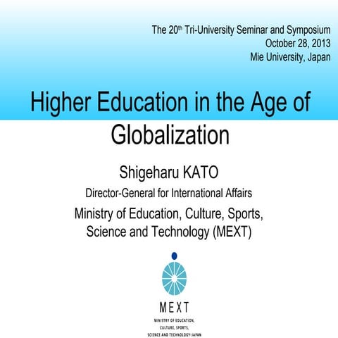 Higher Education in the Age of Globalization