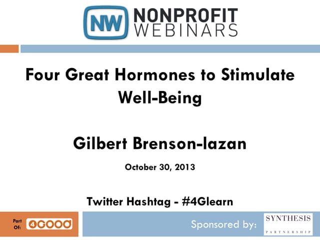 Four Great Hormones to Stimulate Well-Being