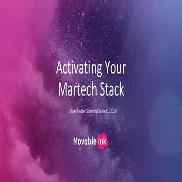Activating Your Martech Stack
