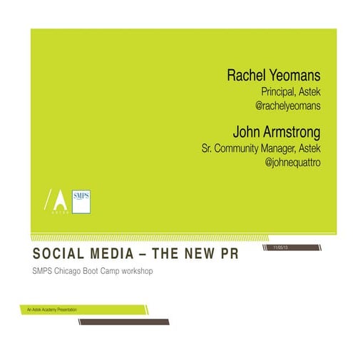 Social Media: The New PR