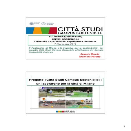 Il Politecnico di Milano e le iniziative per la sostenibilità: dal progetto Città Studi Campus Sostenibile all’istituzione del Servizio Sostenibilità di Ateneo