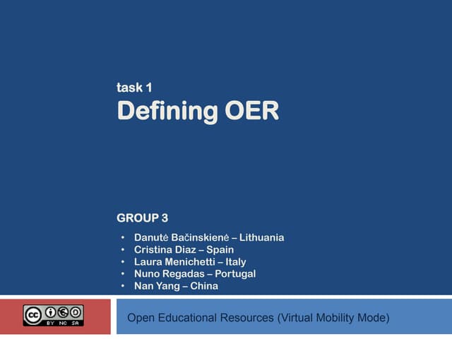 Defining OER - SPLICe