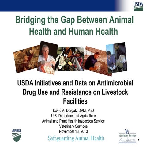 Dr. David Dargatz - USDA Initiatives: Antimicrobial Drug Use/Resistance on Li...
