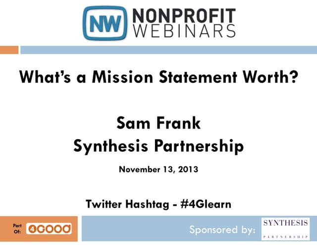 What’s a Mission Statement Worth?