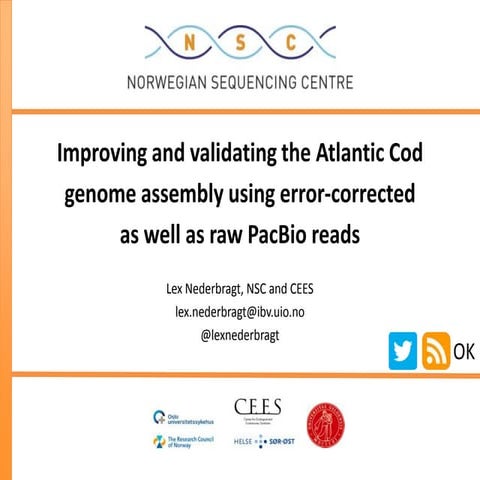 Improving and validating the Atlantic Cod genome assembly using PacBio