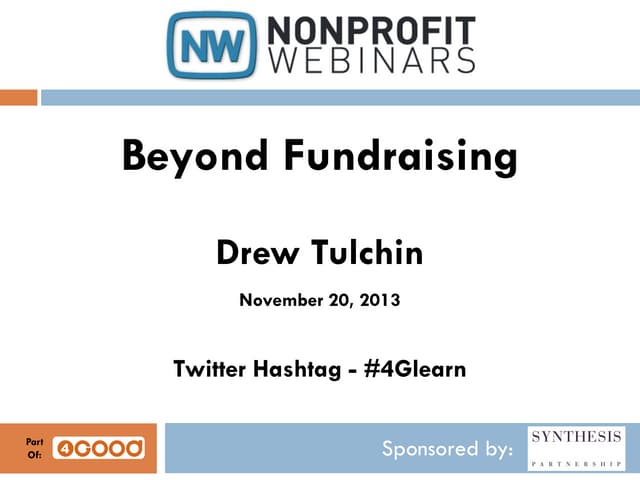 Beyond Fundraising