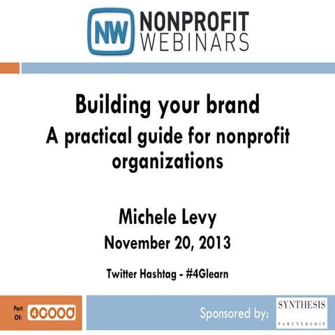 Building your brand – A practical guide for nonprofit organizations