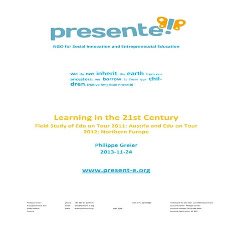 131124 presente! research paper Edu on Tour