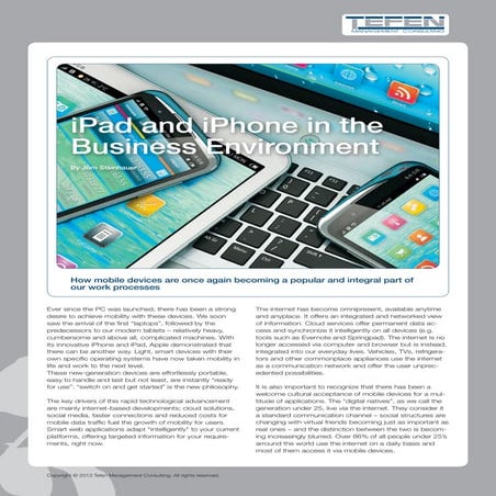 iPad and iPhone in the  Business Environment