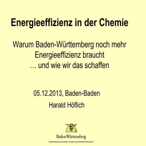 Vortrag „Warum Baden-Württemberg noch mehr Energieeffizienz braucht – und wie...