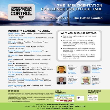 CBTC Communications Based Train Control conference March 12th 2014 