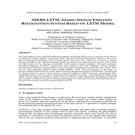 Signal & Image Processing : An International Journal 