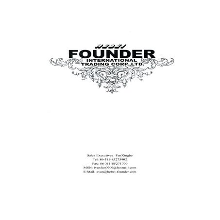 Ornamental Iron Catalog-Hebei Founder