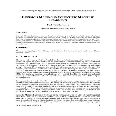 DECISION MAKING IN SCIENTIFIC MACHINE LEARNING | PDF