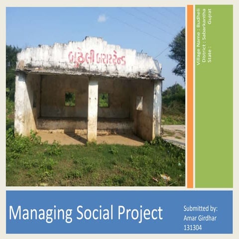 Managaing Social Projects Institue of Management Nirma University Rural Field Visit