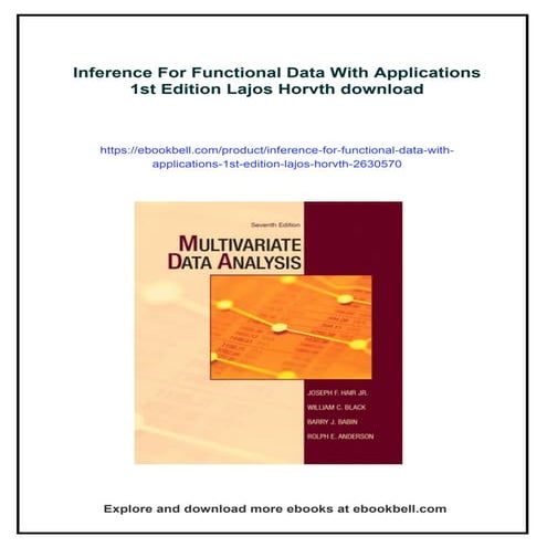 Inference For Functional Data With Applications 1st Edition Lajos Horvth