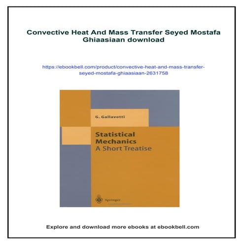 Convective Heat And Mass Transfer Seyed Mostafa Ghiaasiaan | PDF