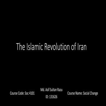The Islamic Revolution of Iran