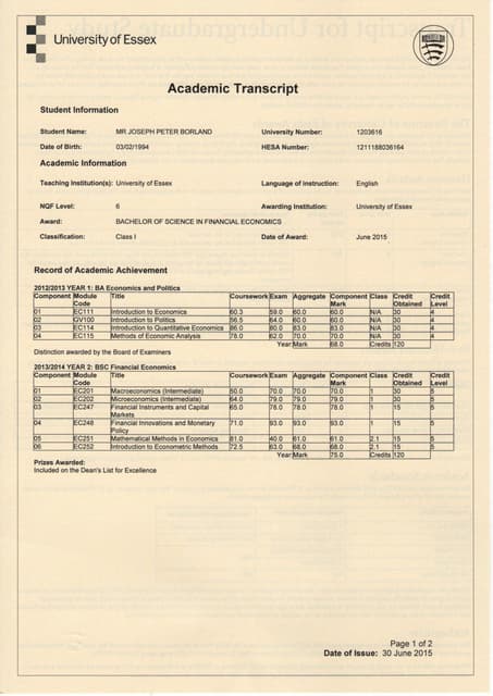 Statement of Result | PDF