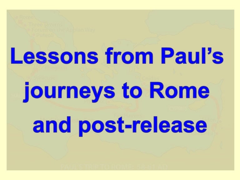 lessons from paul's journey to rome