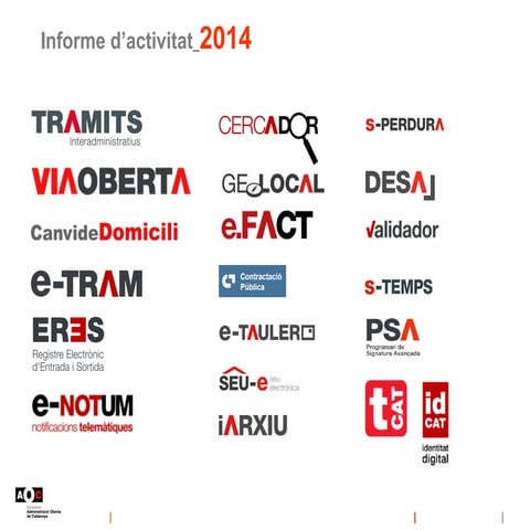 Informe d’activitat_Resum 2014. Situació de l'estat actual dels projectes del...