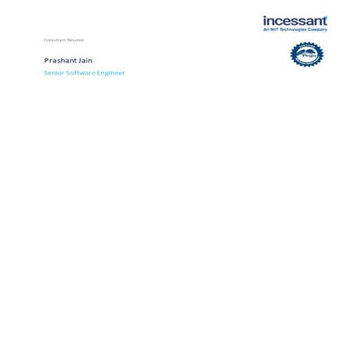 Profile Resume 16031 Prashant Jain