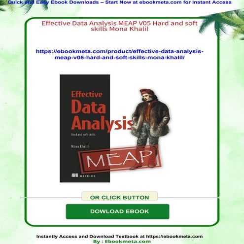 Effective Data Analysis MEAP V05 Hard and soft skills Mona Khalil