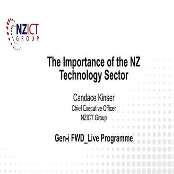 The Importance of NZ’s Technology sector – a perspective from NZICT