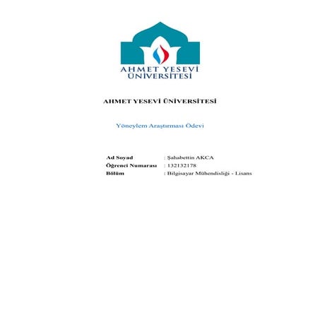 Yöneylem Araştırması