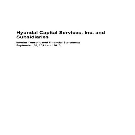 Audit Report: Hyundai Capital 3Q2011